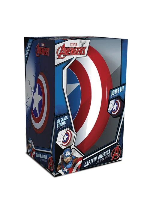 3D Light FX Multi Marvel Avengers Captain America Shield Light - One Size Image 4