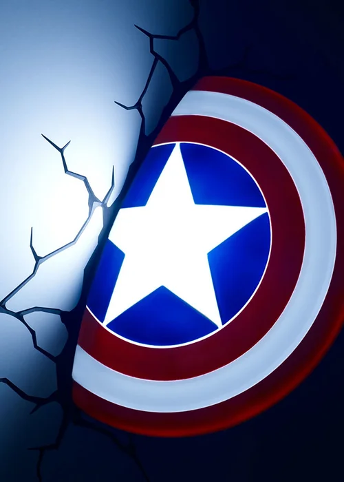 3D Light FX Multi Marvel Avengers Captain America Shield Light - One Size Image 2