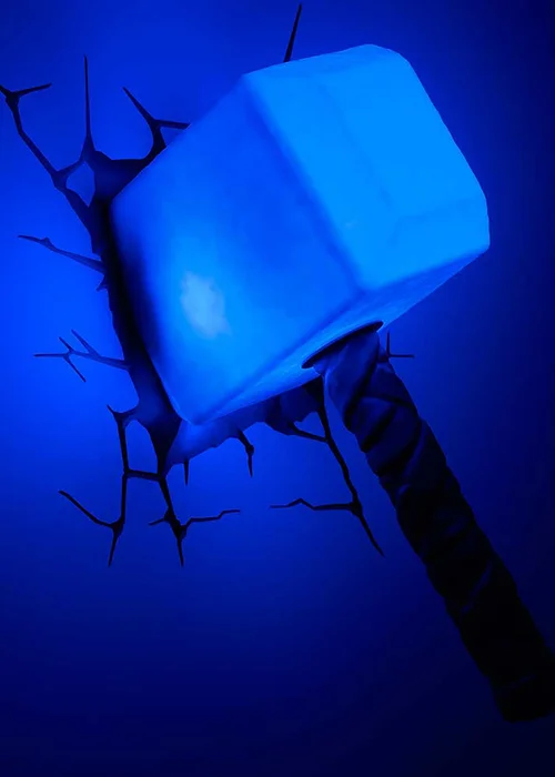 3D Light FX White Marvel Avengers Thor Hammer 3D Deco Light - One Size Image 2