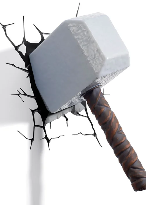 3D Light FX White Marvel Avengers Thor Hammer 3D Deco Light - One Size Image 1