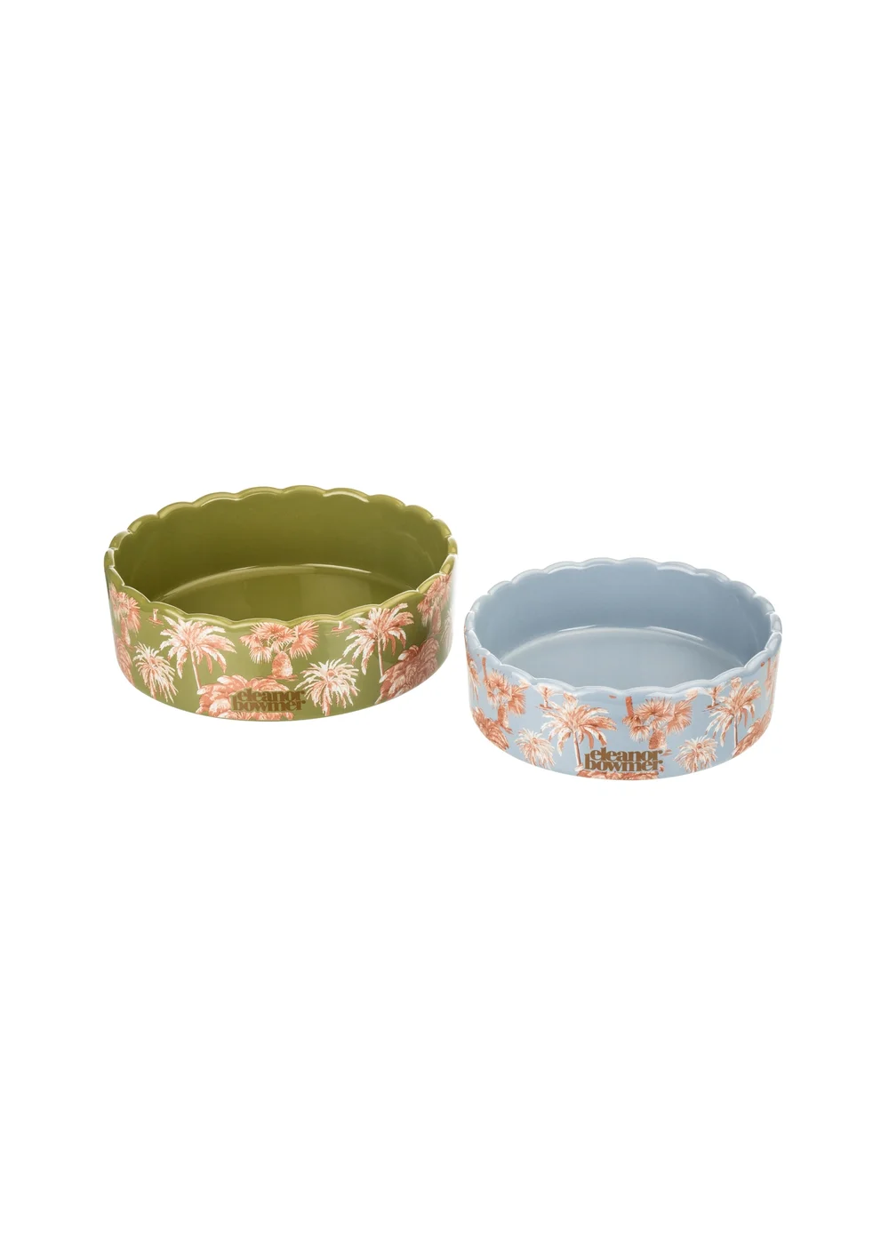 Eleanor Bowmer Pet Bowl Set Of 2 Palm - One Size Image 1