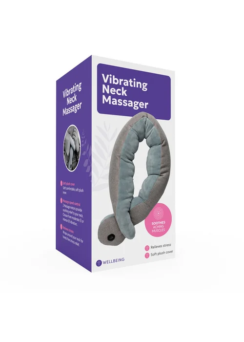Wellbeing Grey Prezzybox Vibrating Neck Massager - One Size Image 3