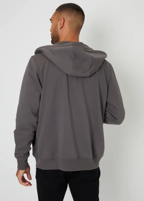 Threadbare Dark Grey Zip Through Hoody - S Image 2
