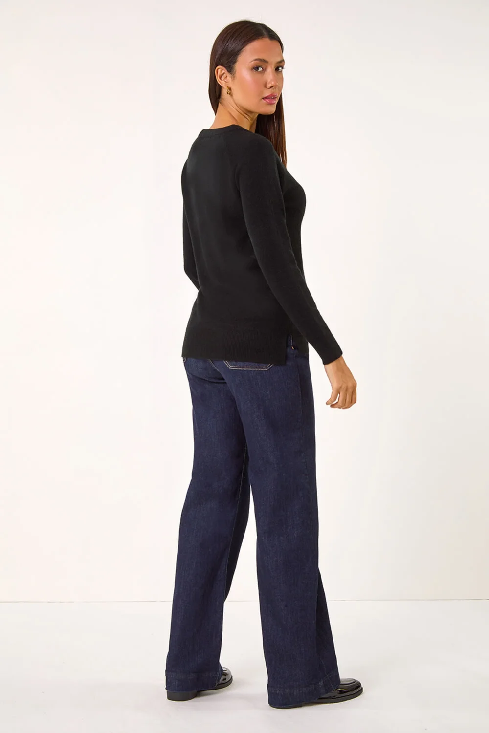 Roman Black Soft Crew Neck Jumper - 22 Image 3