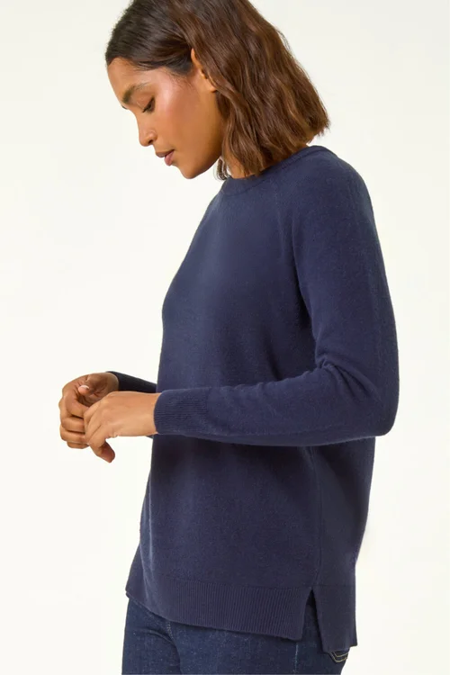 Roman Midnight Blue Soft Crew Neck Jumper - 20 Image 1