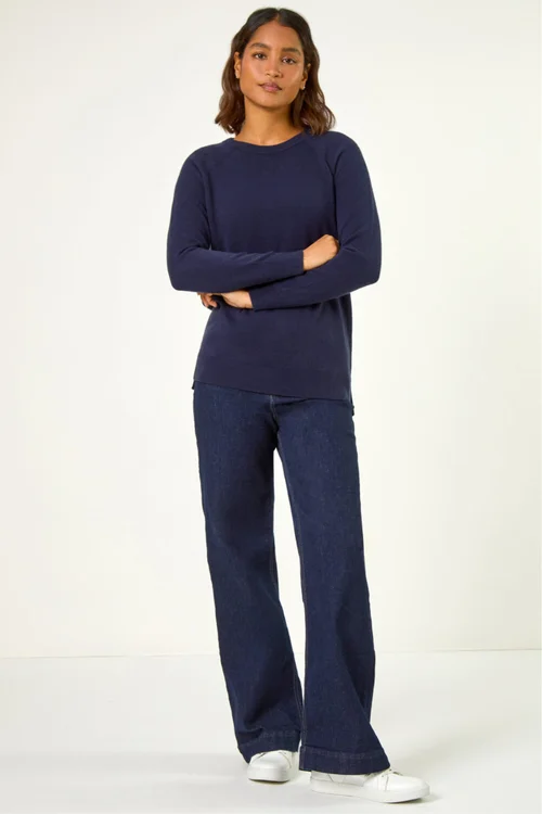 Roman Midnight Blue Soft Crew Neck Jumper - 20 Image 2