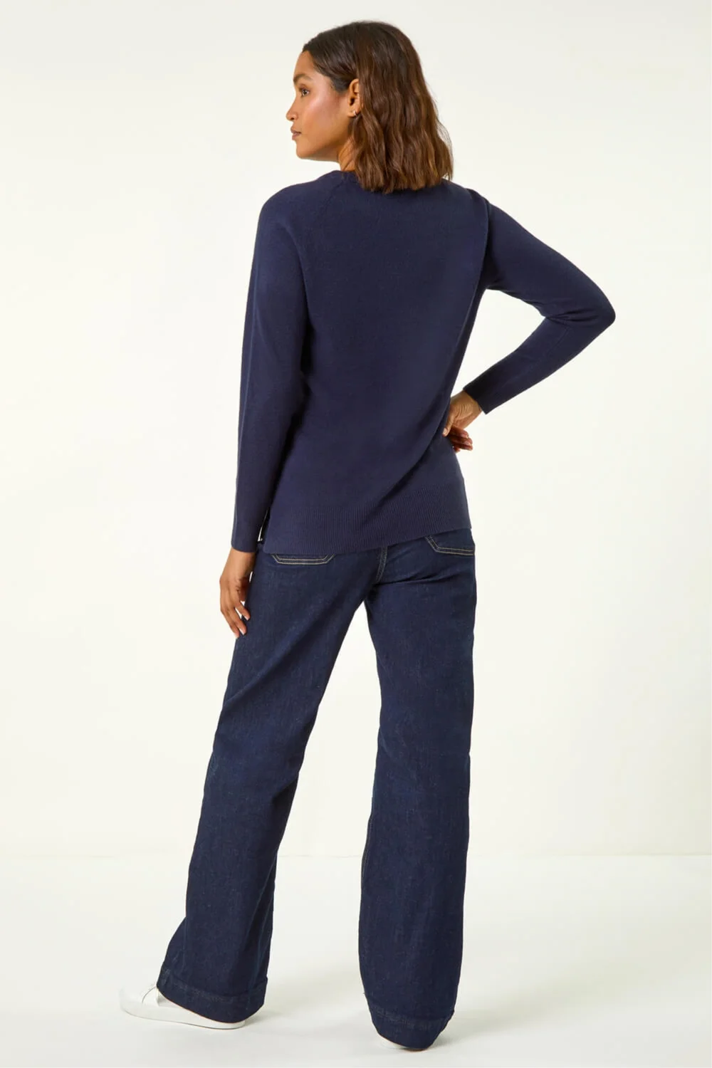Roman Midnight Blue Soft Crew Neck Jumper - 20 Image 3