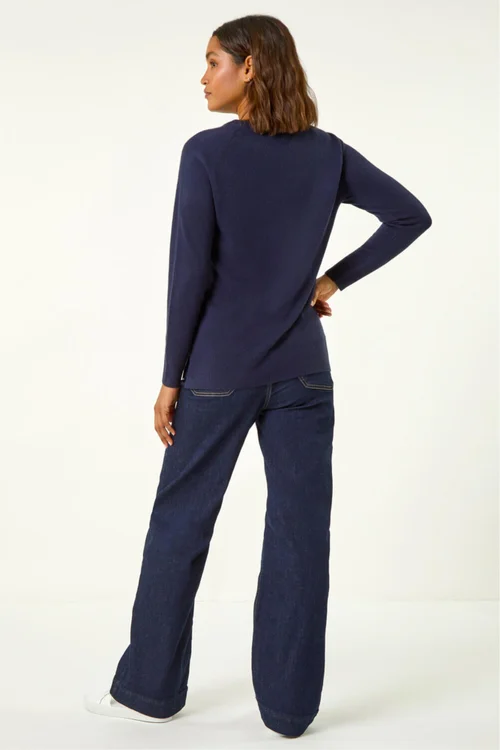 Roman Midnight Blue Soft Crew Neck Jumper - 20 Image 3
