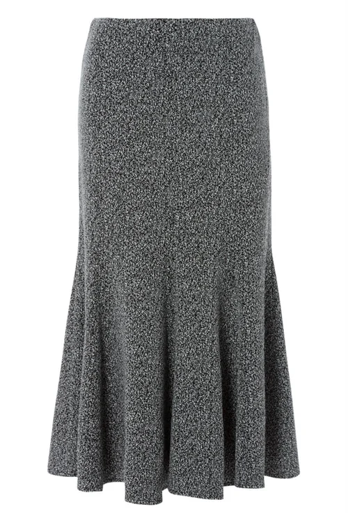 Roman Grey Texture Flared Skirt - Size 10 Image 4