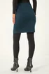 Roman Teal Smart Textured Stretch Pencil Skirt - Size 18 Image 4