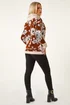Roman Rust Petite Floral Print Roll Neck Jumper - Size 12 Image 4