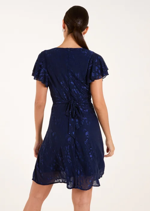 Blue Vanilla Navy Mesh Angel Sleeve Dress - 8 Image 2