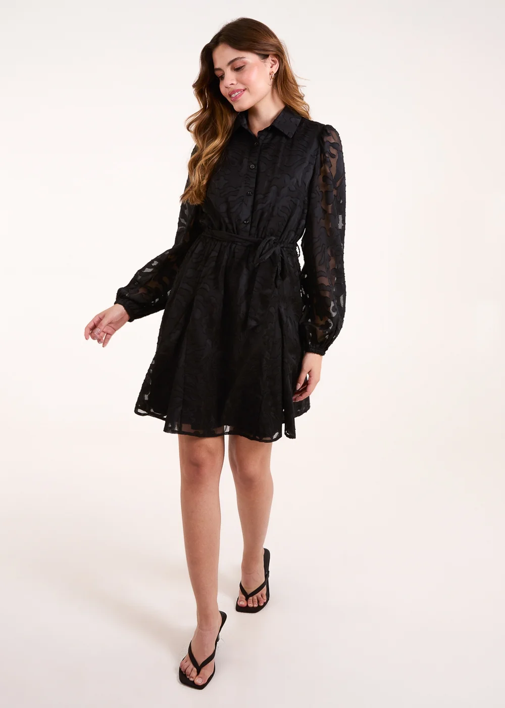 Blue Vanilla Black Jacquard Dress - S Image 4