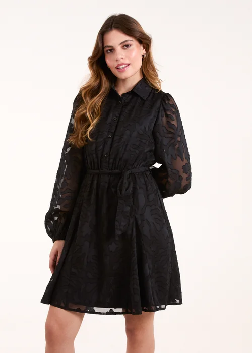 Blue Vanilla Black Jacquard Dress - S Image 1