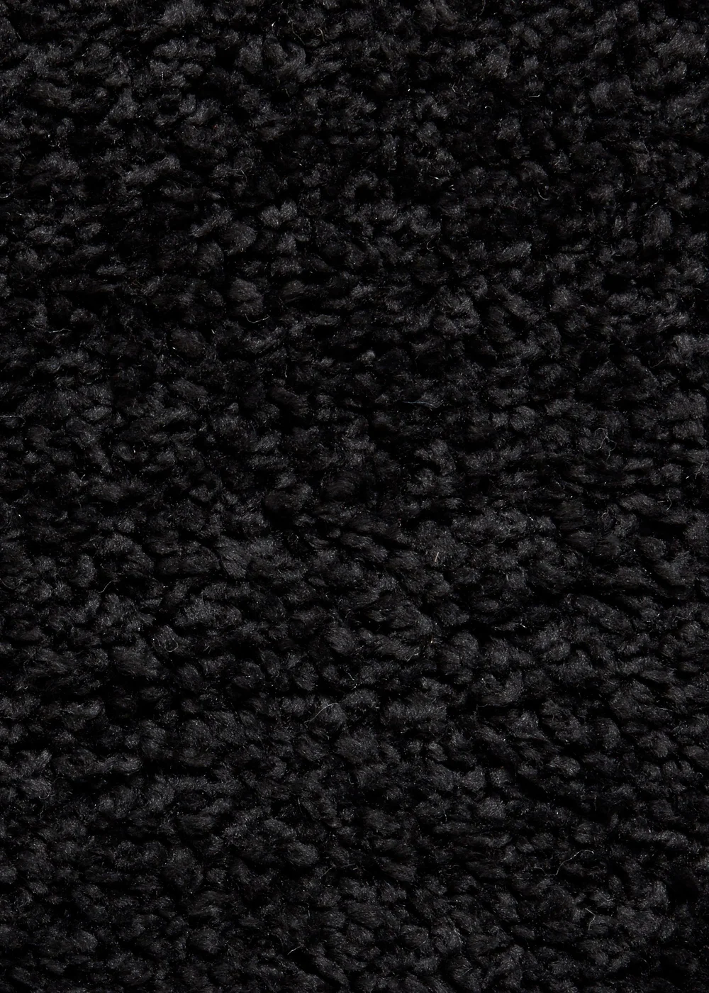 Think Rugs Sierra Black Plain Shaggy Rectangle Rug - 80 x 150 Image 3