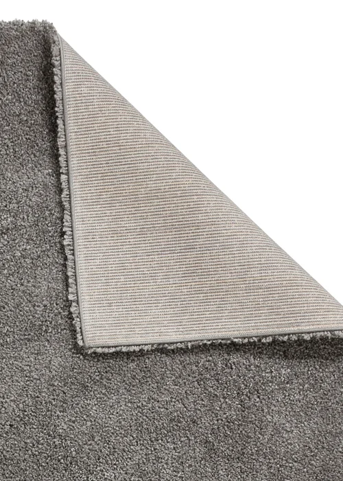 Think Rugs Sierra Pebble Grey Plain Shaggy Rectangle Rug - 80 x 150 Image 4