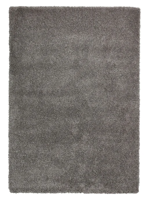 Think Rugs Sierra Pebble Grey Plain Shaggy Rectangle Rug - 80 x 150 Image 2