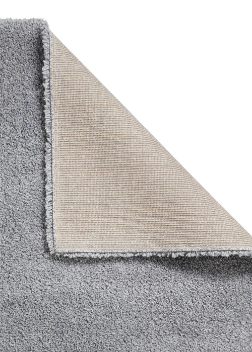 Think Rugs Sierra Grey Plain Shaggy Rectangle Rug - 80 x 150 Image 4