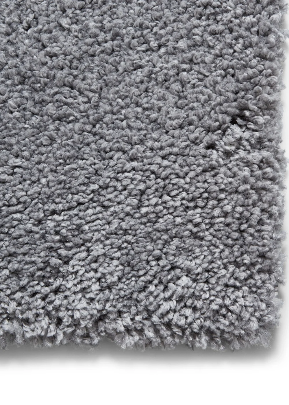 Think Rugs Sierra Grey Plain Shaggy Rectangle Rug - 80 x 150 Image 5