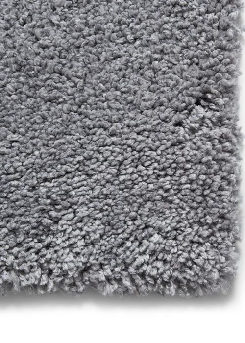 Think Rugs Sierra Grey Plain Shaggy Rectangle Rug - 80 x 150 Image 5