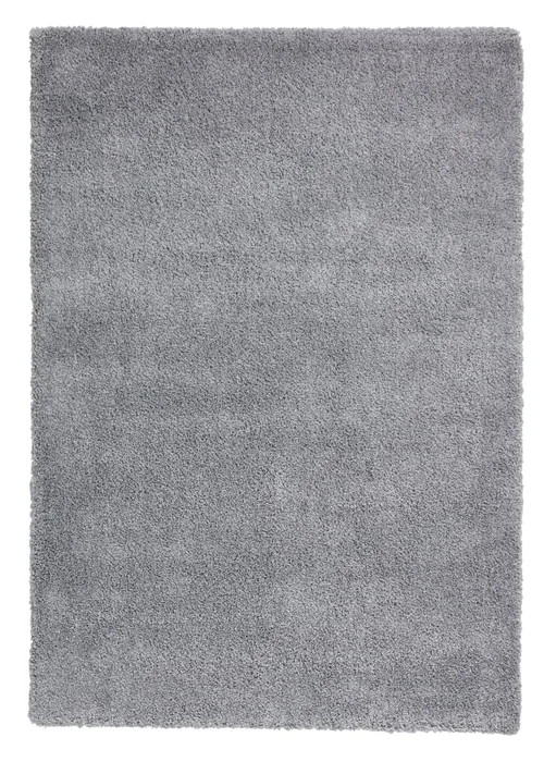 Think Rugs Sierra Grey Plain Shaggy Rectangle Rug - 80 x 150 Image 2