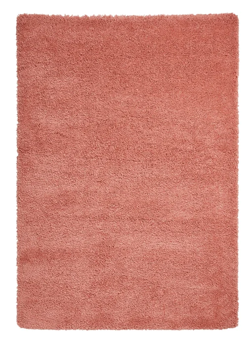 Think Rugs Sierra Peach Plain Shaggy Rectangle Rug - 80 x 150 Image 2