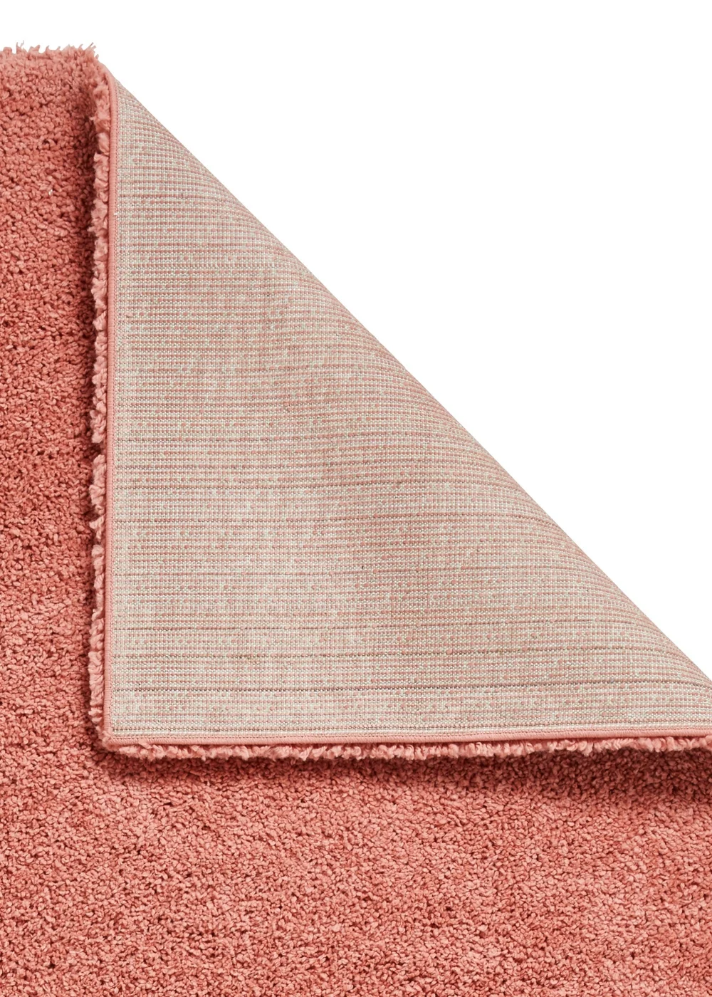 Think Rugs Sierra Peach Plain Shaggy Rectangle Rug - 80 x 150 Image 4