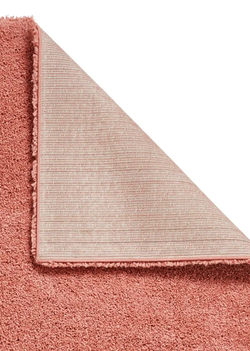 Think Rugs Sierra Peach Plain Shaggy Rectangle Rug - 80 x 150 Image 4