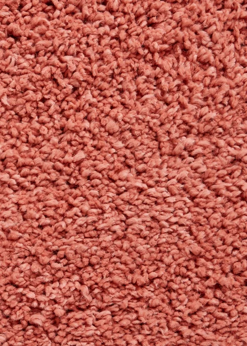 Think Rugs Sierra Peach Plain Shaggy Rectangle Rug - 80 x 150 Image 3