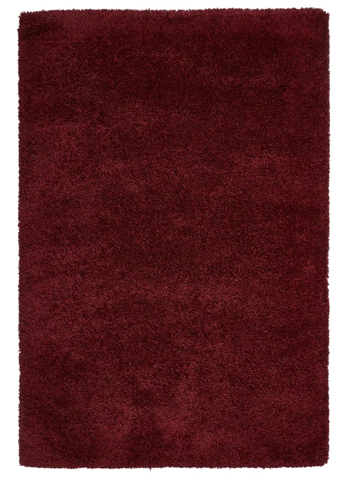 Think Rugs Sierra Ruby Plain Shaggy Rectangle Rug - 80 x 150 Image 2