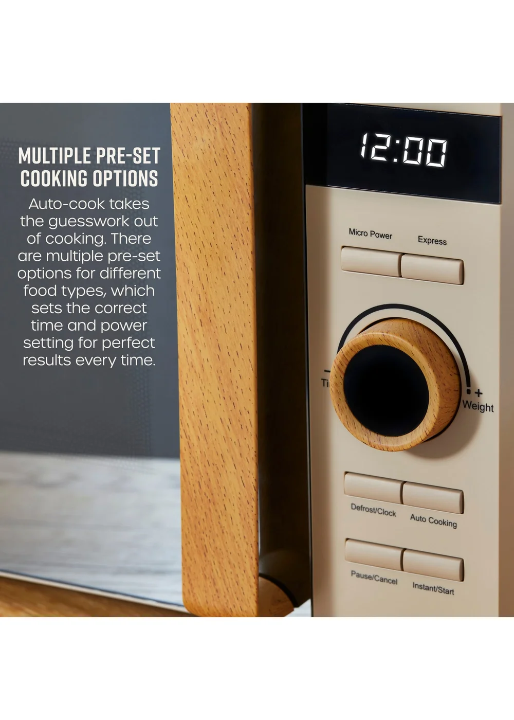 Swan Nordic Beige Digital Microwave (20L) - One Size Image 5