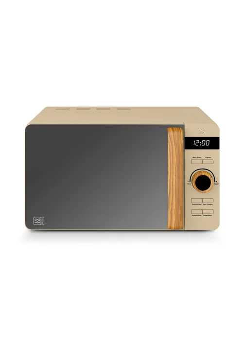Swan Nordic Beige Digital Microwave (20L) - One Size Image 1