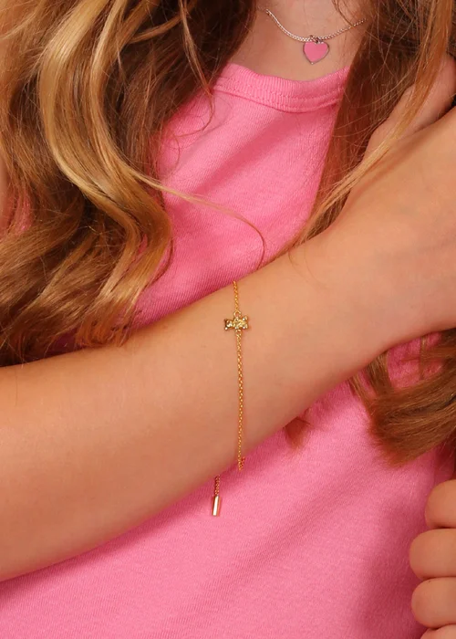 Say It With Yellow Gold Children's Bear Friendship Bracelets - One Size Adjustable Image 3