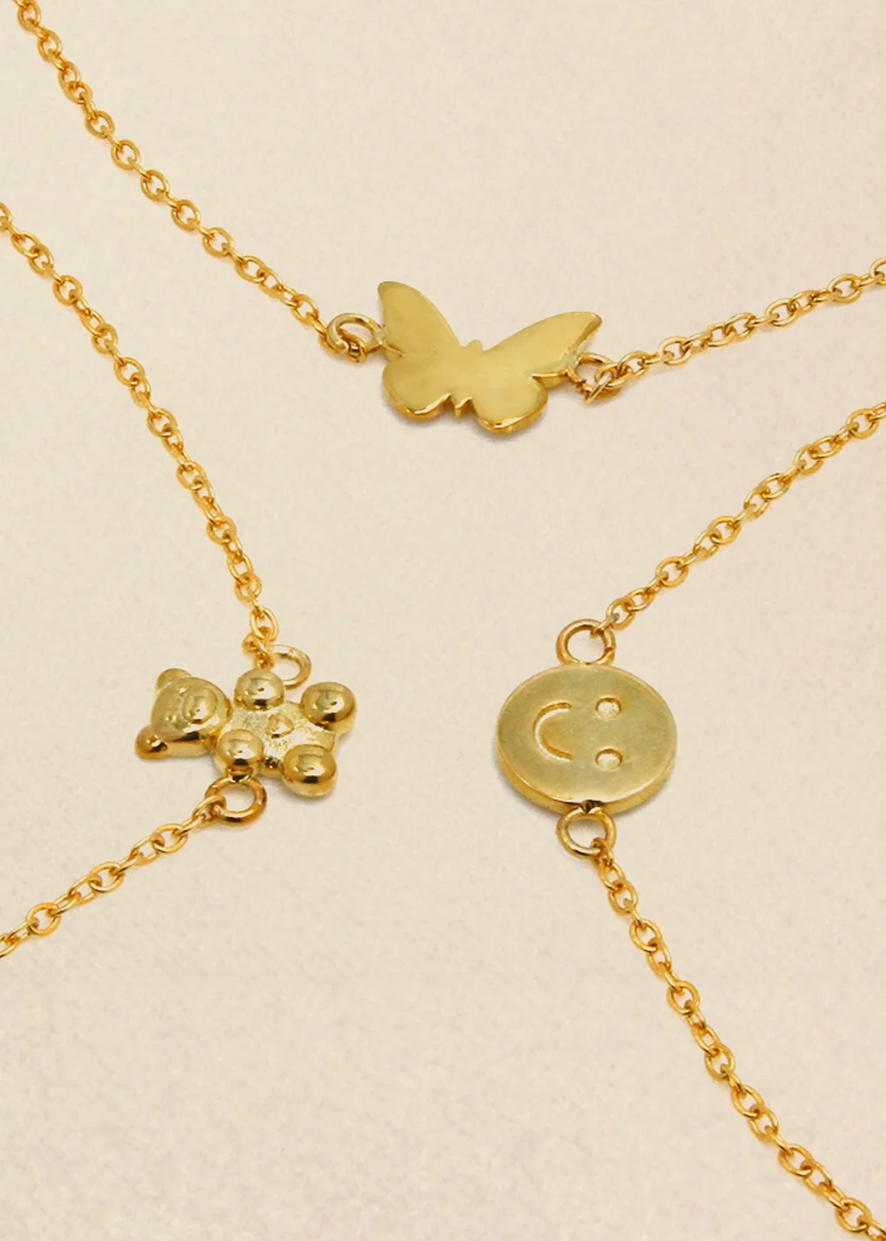Say It With Yellow Gold Children's Bear Friendship Bracelets - One Size Adjustable Image 4