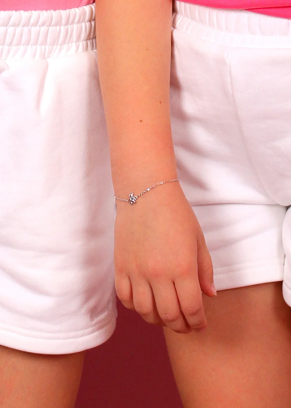 Say It With Silver Children's Bear Friendship Bracelets - One Size Adjustable Image 3