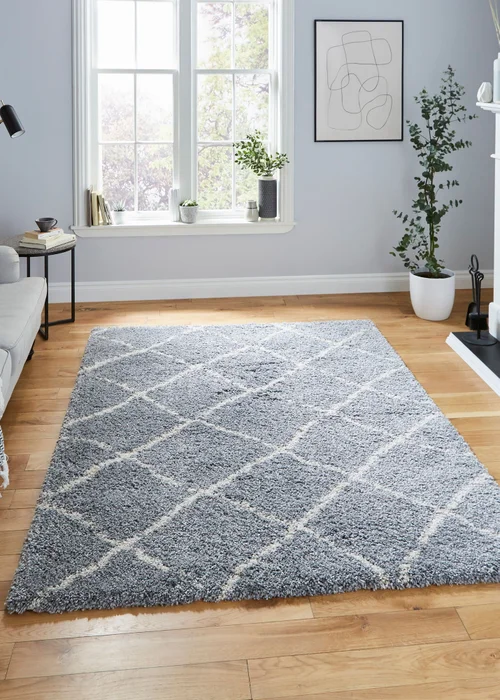 Think Rugs Scandi Berber Grey/Cream Berber Rectangle Rug - 80 x 150 Image 1