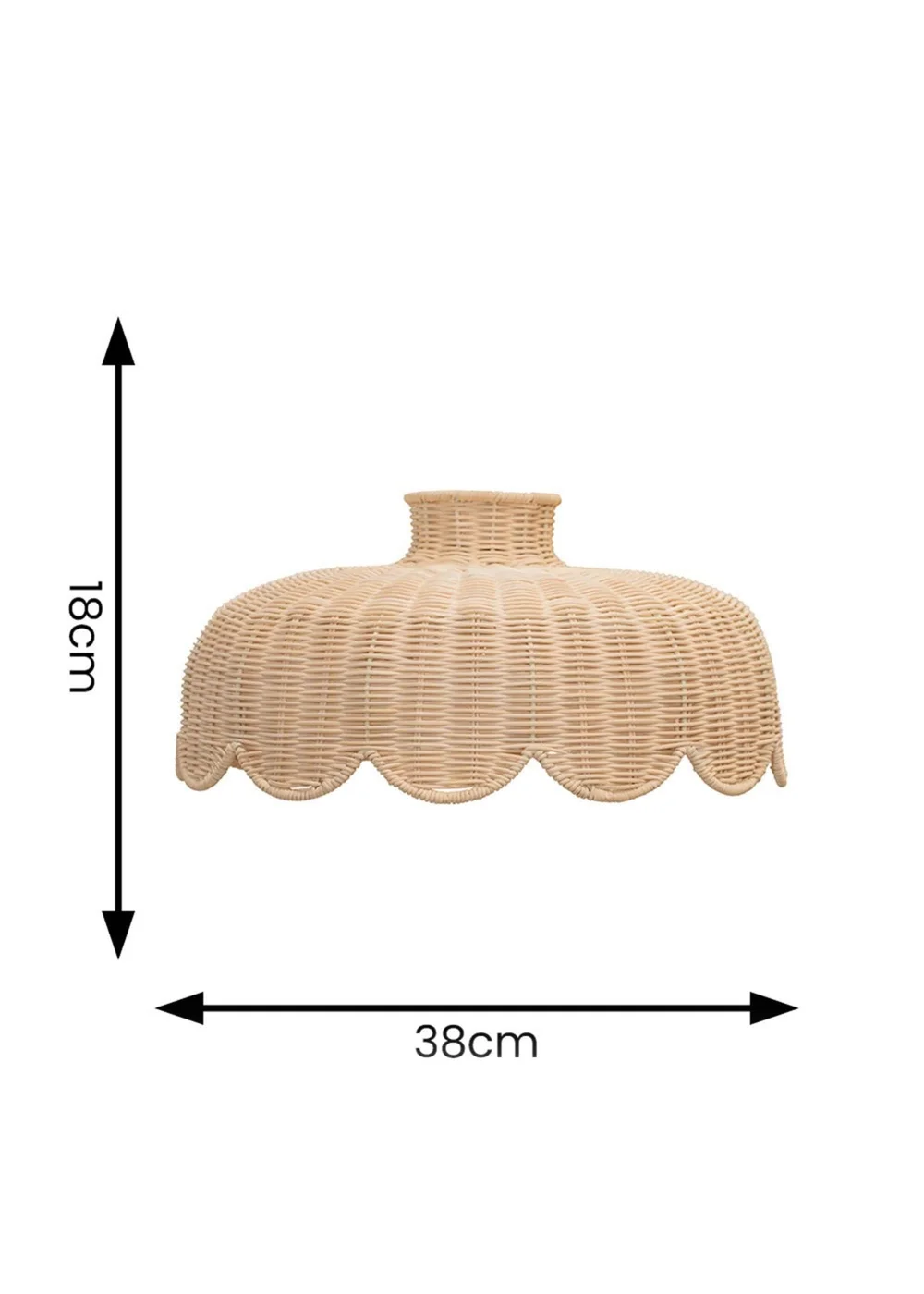 ValueLights Naveah Wood Rattan Natural Tapered Ceiling Pendant Shade (18cm x 38cm x 38cm) - One Size Image 6