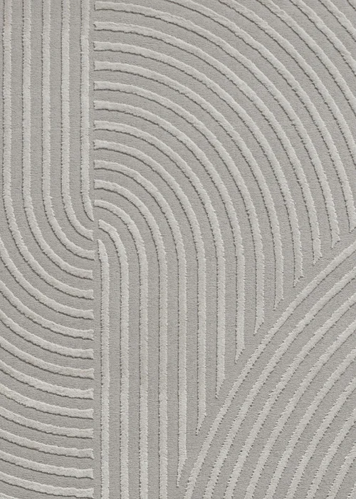 Think Rugs Flores Grey Modern Rectangle Rug - 120 x 170 Image 6