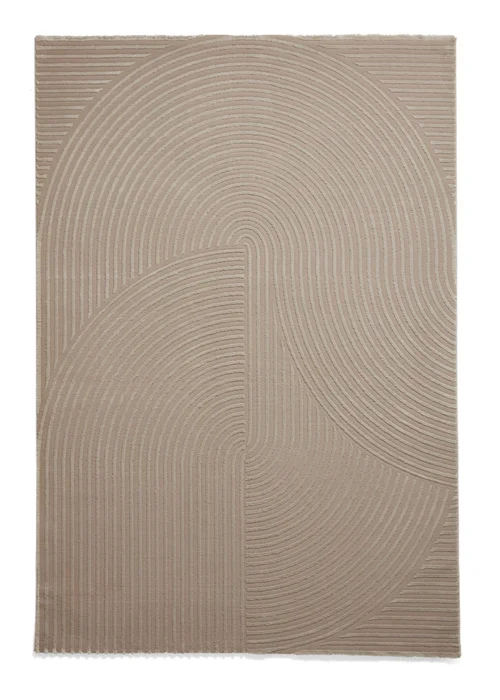 Think Rugs Flores Mink Modern Rectangle Rug - 120 x 170 Image 3