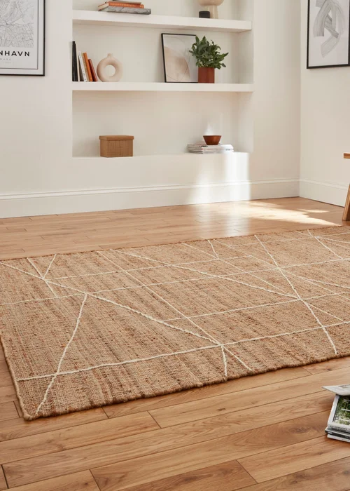 Think Rugs Bazaar Natural Natural Rectangle Rug - 120 x 170 Image 2