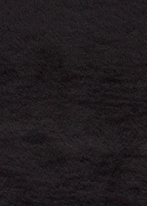 Think Rugs Super Teddy Black Plain Shaggy Rectangle Rug - 60 X 120 Image 6