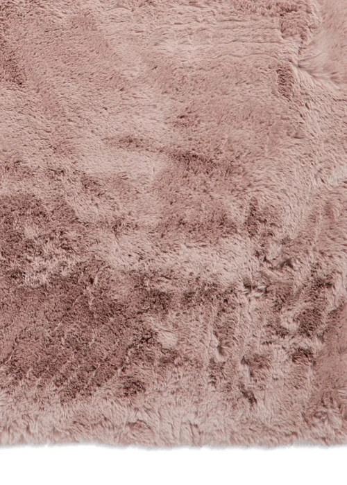 Think Rugs Super Teddy Rose Plain Shaggy Rectangle Rug - 60 X 120 Image 5