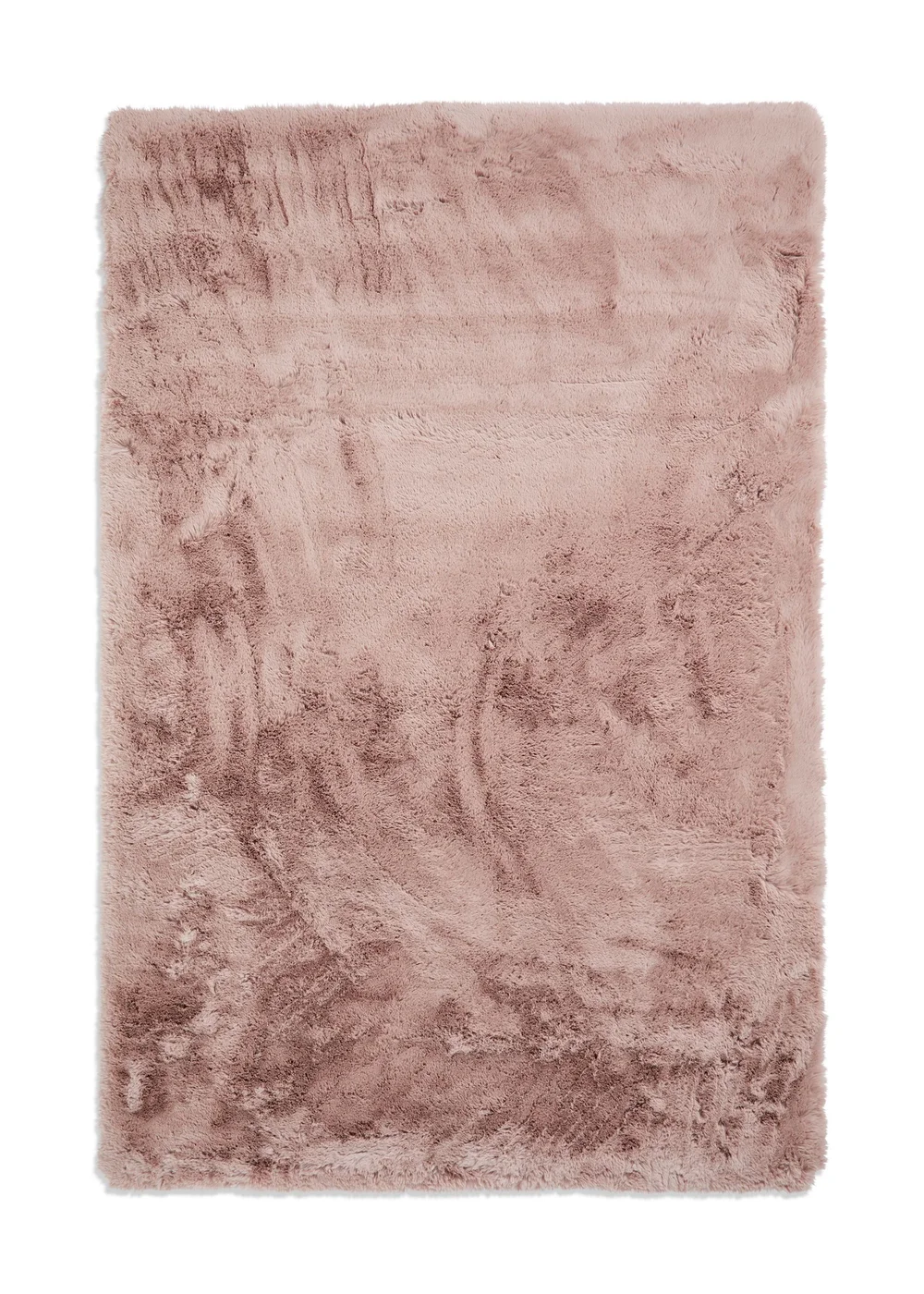 Think Rugs Super Teddy Rose Plain Shaggy Rectangle Rug - 60 X 120 Image 3