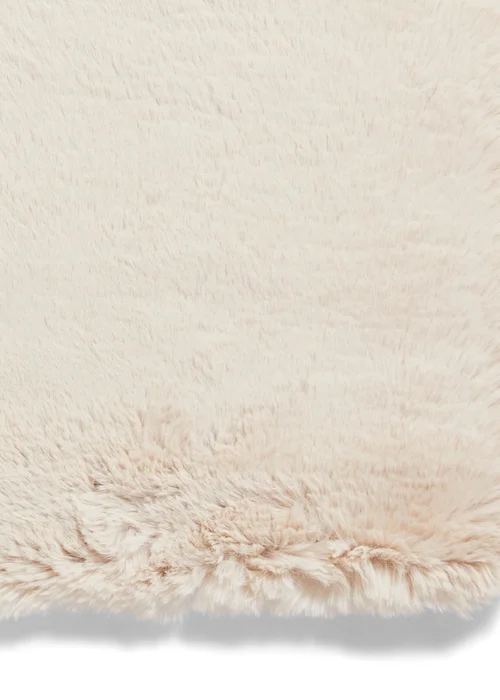 Think Rugs Super Teddy Beige Plain Shaggy Rectangle Rug - 60 X 120 Image 5