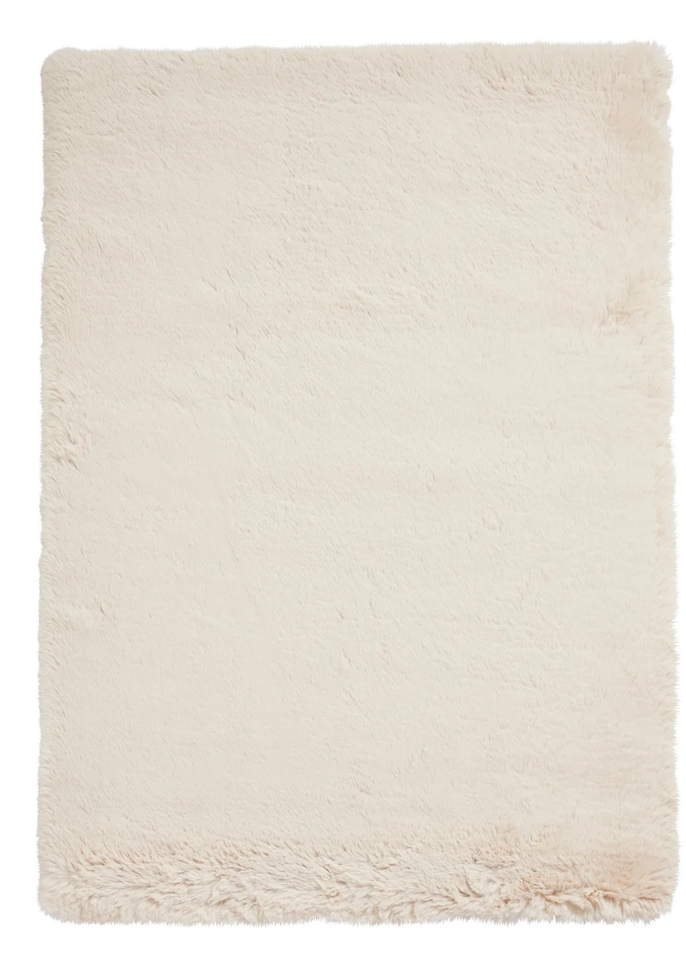 Think Rugs Super Teddy Beige Plain Shaggy Rectangle Rug - 60 X 120 Image 3