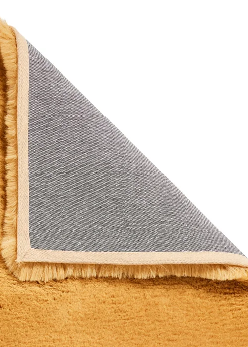 Think Rugs Super Teddy Mustard Plain Shaggy Rectangle Rug - 60 X 120 Image 4