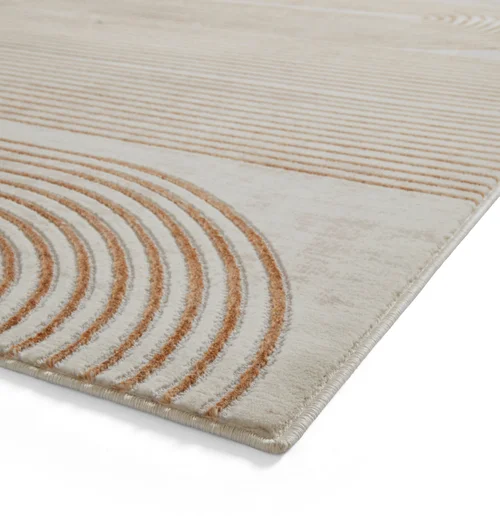 Think Rugs Apollo Bronze/Grey Modern Linear Rectangle Rug - 80 x 150 Image 6