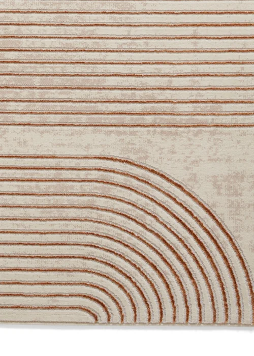 Think Rugs Apollo Bronze/Grey Modern Linear Rectangle Rug - 80 x 150 Image 5