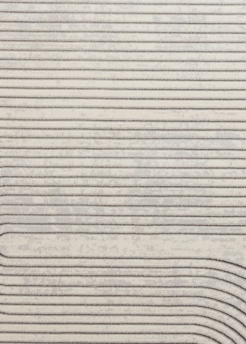 Think Rugs Apollo Grey/Ivory Modern Linear Rectangle Rug - 80 x 150 Image 6