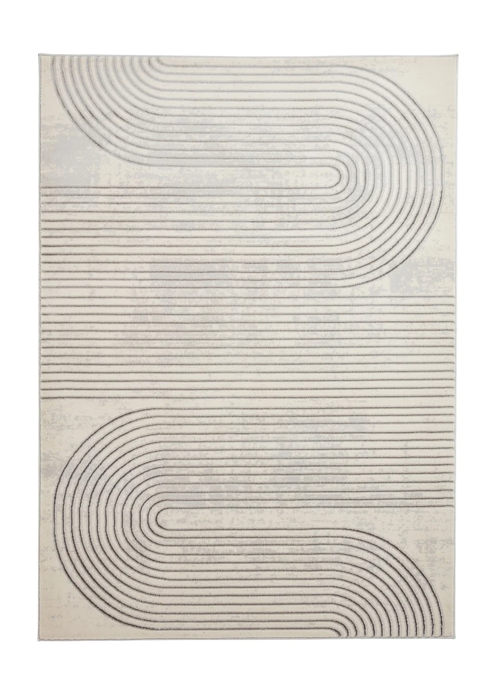 Think Rugs Apollo Grey/Ivory Modern Linear Rectangle Rug - 80 x 150 Image 3